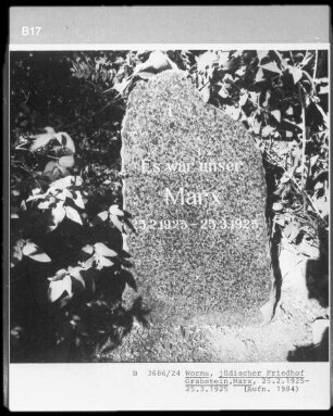Grabstein von Marx (gestorben 1925.03.25)