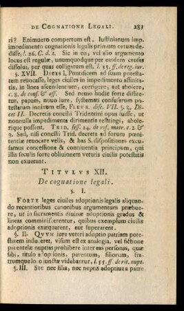 Titulus XII. De cognatione legali.