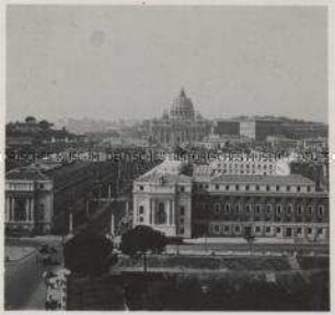 Rom, Blick von der Engelsburg auf die Basilika St. Peter