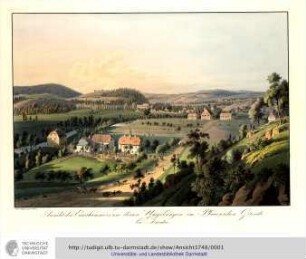 Ansicht des Eisenhammers und dessen Umgebungen im Plauenschen Grunde bei Dresden. Gez. u. gest. von F[riedrich] Wizani. o.O.u.J. [ca. um 1825]