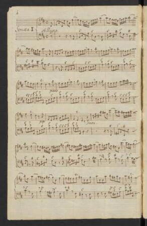 Sonaten; fl (vl), bc; D-Dur; op.2/1