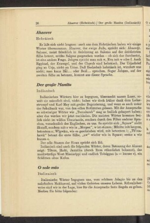 Der große Manitu (Indianisch)