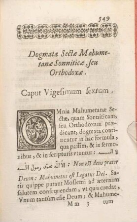 Caput Vigesimum sextum.