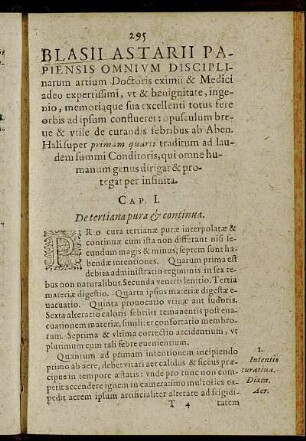 Blasii Astarii Papiensis Omnium Disciplinarum artium Doctris eximii [...]