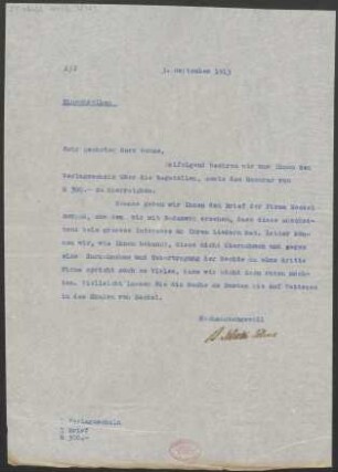 Brief an Robert Oehme : 03.09.1913