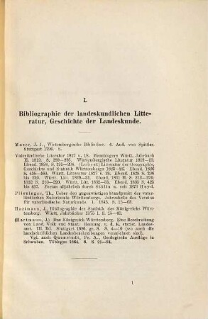 Uebersicht über die Litteratur der Württembergischen und Hohenzollernschen Landeskunde
