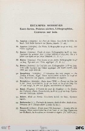 Estampes Modernes, Eaux-fortes, Pointes-sèches, Lithographies, Gravures sur bois (Nr. 85-349)