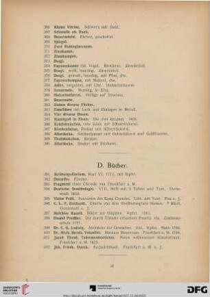 D. Bücher (Nr. 391-402)