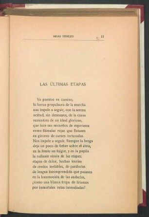 Las últimas etapas