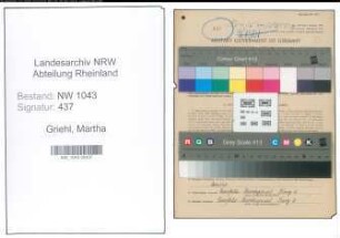 Entnazifizierung Martha Griehl , geb. 25.02.1897 (Handarbeitslehrerin)