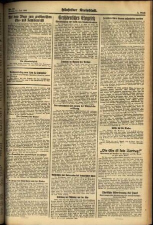Zweite Ausgabe vom Montag, den 11. Juli 1938.