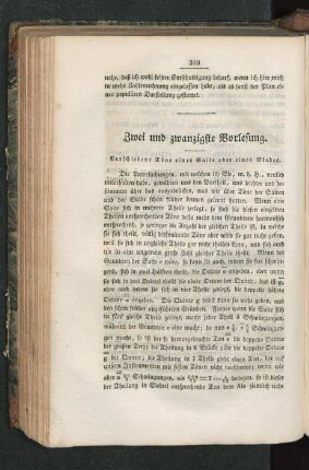 Zwei und zwanzigste Vorlesung