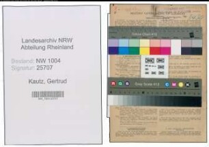 Entnazifizierung Gertrud Kautz , geb. 12.02.1899 (Stadtsekretaerin)