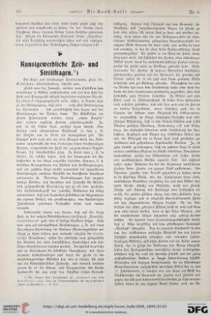 Kunstgewerbliche Zeit- und Streitfragen