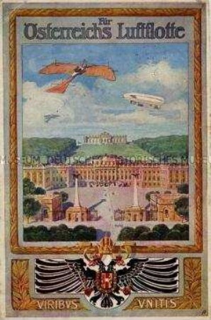 Spendenpostkarte zum Aufbau einer österreichischen Luftflotte