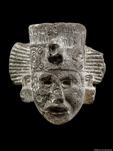 Head of an Aztec deity