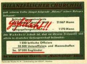NS-Propagandazettel "Parole der Woche", Nr. 44, mit Angriffen auf Churchill