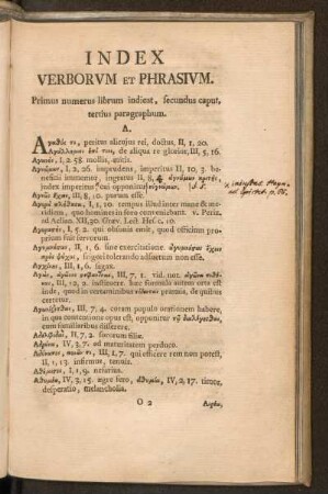 Index Verborum Et Phrasium