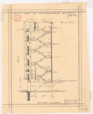 Roxy-Palast, Berlin-Schöneberg: Treppenschnitt 1:100