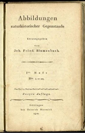 1, 2. Auflage: Abbildungen naturhistorischer Gegenstände