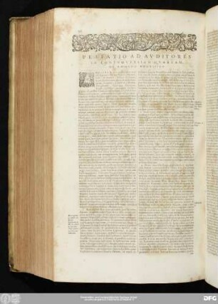 Praefatio Ad Auditores In Controversiam Quartam, De Romano Pontifice.