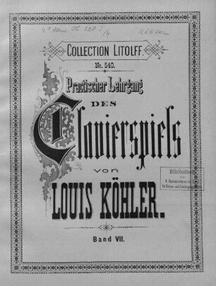 Practischer Lehrgang des Clavierspiels : Op. 249, 7