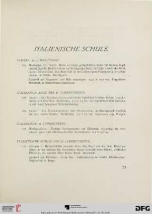 Italienische Schule (Nr. 107-118)