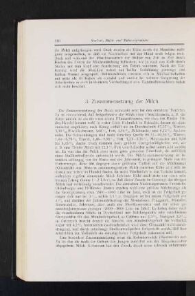 3. Zusammensetzung der Milch.
