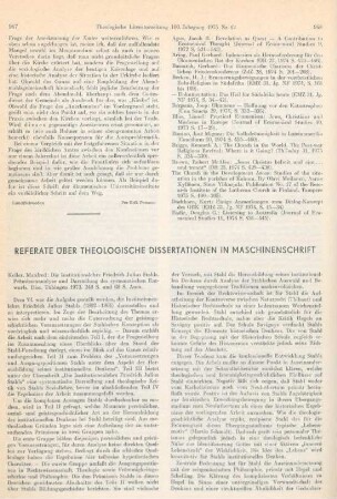 947-950 [Rezension] Keller, Manfred, Die Institutionenlehre Friedrich Julius Stahls