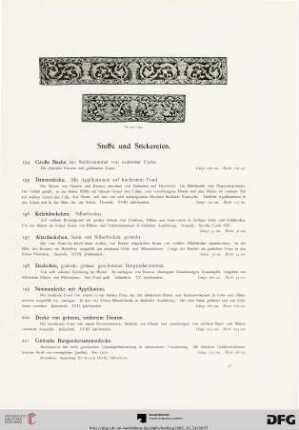 Stoffe und Stickereien (Nr. 194-251)