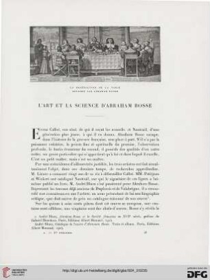 5. Pér. 10.1924: L' art et la science d'Abraham Bosse