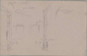 Seeberger, Gustav; München; Residenz, Königsbau, Zeichnungen - Rahmen (Details)