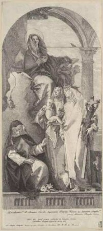 Die Madonna mit den Heiligen Katharina von Siena, Rosa von Lima und Agnes