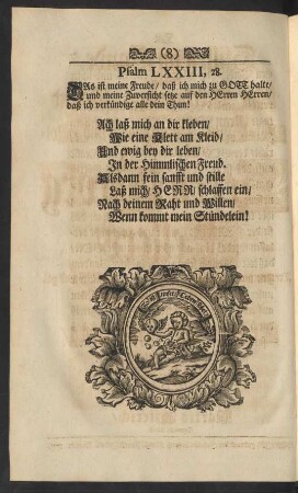 Psalm LXXIII, 28.