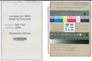 Entnazifizierung Werner Oestereich , geb. 20.01.1911 (Arzt)