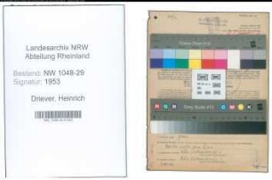 Entnazifizierung Heinrich Driever , geb. 09.11.1899 (Beamter)