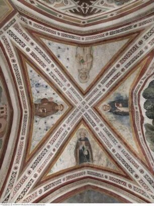 Vier heilige Ordensgründer: Franziskus, Dominikus, Augustinus und Bernardus