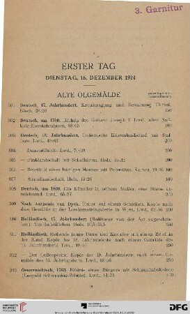 Alte Ölgemälde (Nr. 1-316)