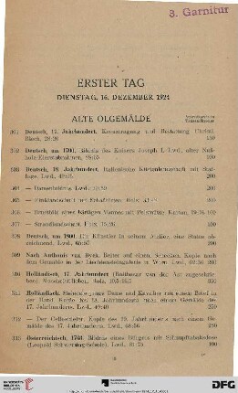 Alte Ölgemälde (Nr. 1-316)