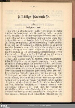 Flüchtige Brennstoffe
