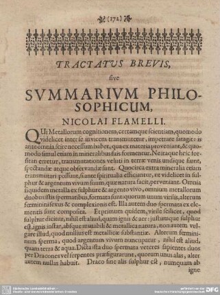 Tractaus Brevis, sive Summarium Philosophicum.