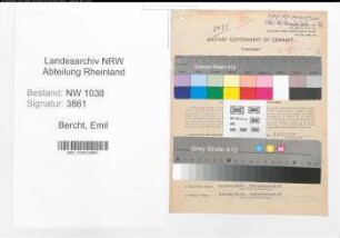 Entnazifizierung Emil Bercht , geb. 08.10.1903 (Angestellter)