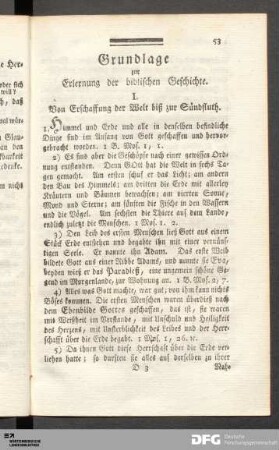 Grundlage zur Erlernung der biblischen Geschichte.