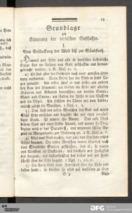 Grundlage zur Erlernung der biblischen Geschichte.