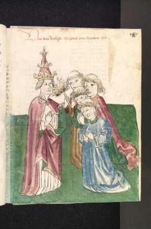 Papst Sixtus III. weiht vier Geistliche