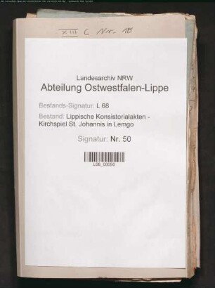 Persönliche Angelegenheiten der Pastoren
