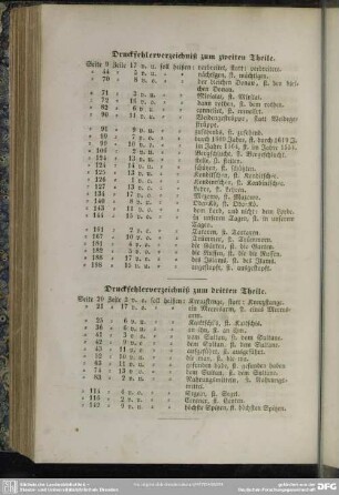 Druckfehlerverzeichniß zum dritten Theile
