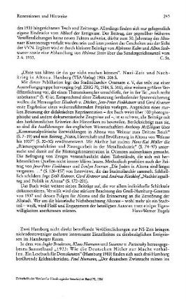 "Ohne uns hätten sie das gar nicht machen können", Nazi-Zeit und Nachkrieg in Altona : Hamburg, VSA-Verlag, 1985