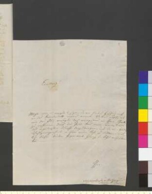Brief von Seidler, Luise an Goethe, Johann Wolfgang von