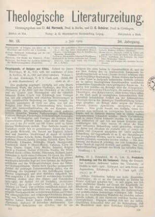 353-354 [Rezension] Hastings, James (Ed.), Encyclopaedia of Religion and Ethics. Vol. I